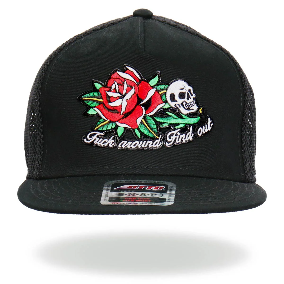 Hot Leathers GSH2026 Black Fuck Around Find Out Snapback Hat - Image 3
