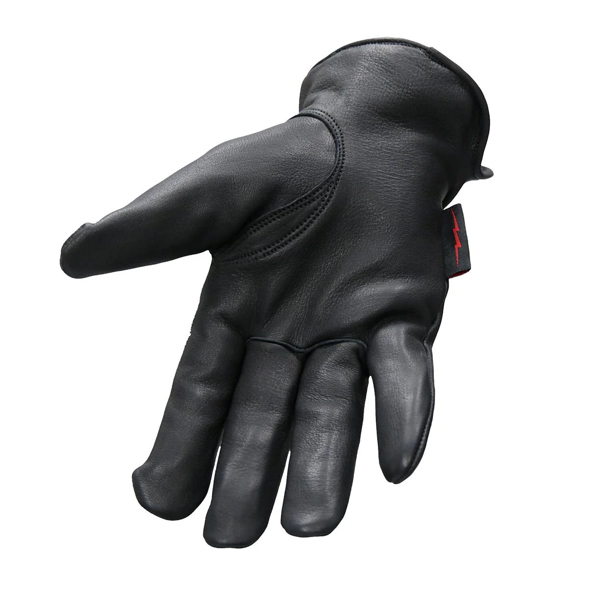 Hot Leathers GVD2004 Uni-Sex 'Red and Black Flannel Lined' Deer Skin Leather Gloves - Image 2