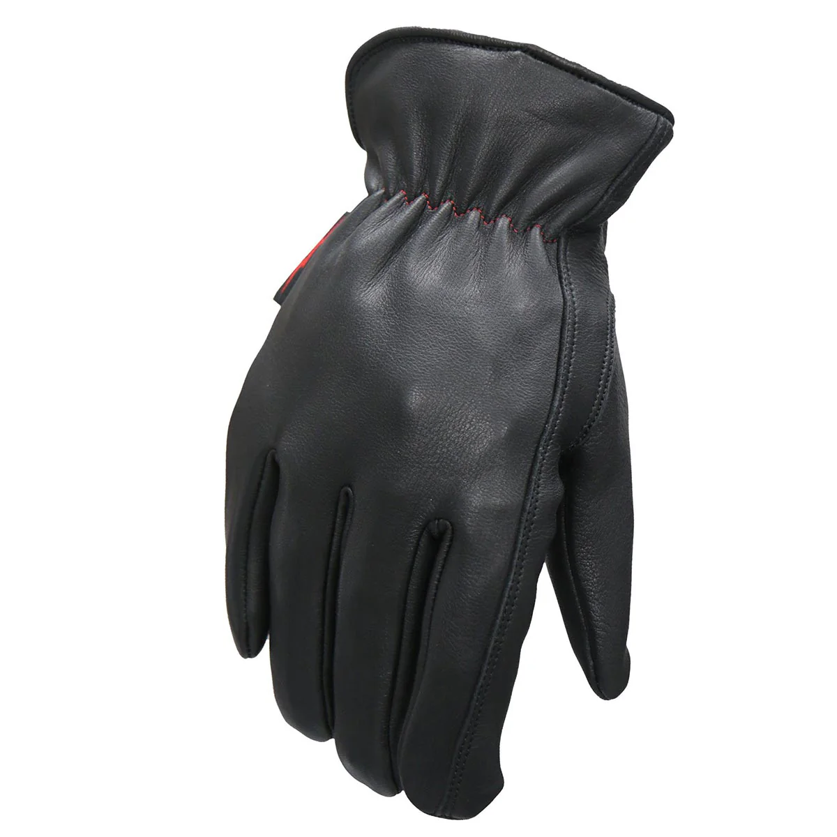 Hot Leathers GVD2004 Uni-Sex 'Red and Black Flannel Lined' Deer Skin Leather Gloves - Image 5