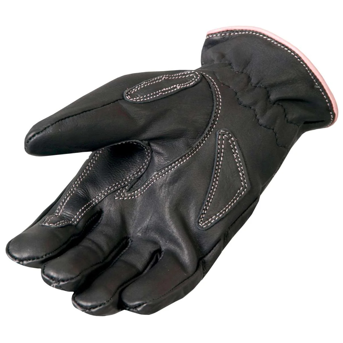 Hot Leathers GVL1009 Ladies Driving Leather Gloves with Pink Piping GLV1009 - Image 2