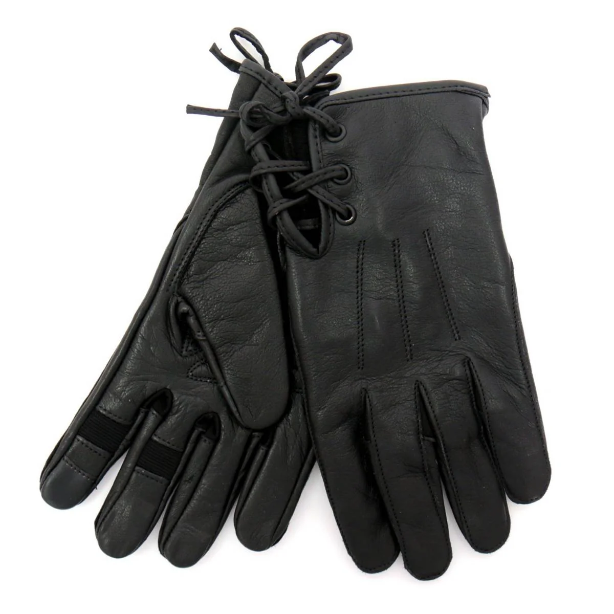 Hot Leathers GVL1011 Black Side Lace Ladies Leather Glove - Image 4