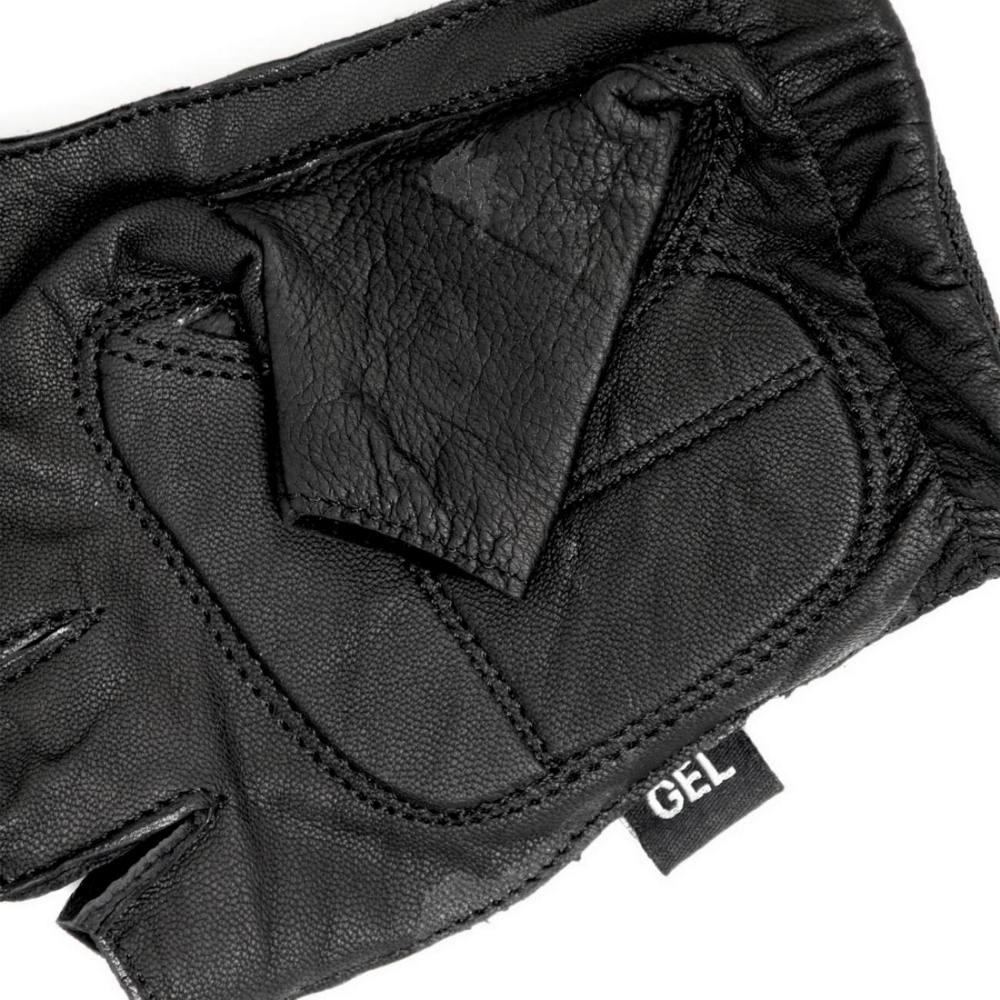 Hot Leathers GVM1011 Premium Leather Unlined Fingerless Gloves with Padded Gel Palm - Image 4