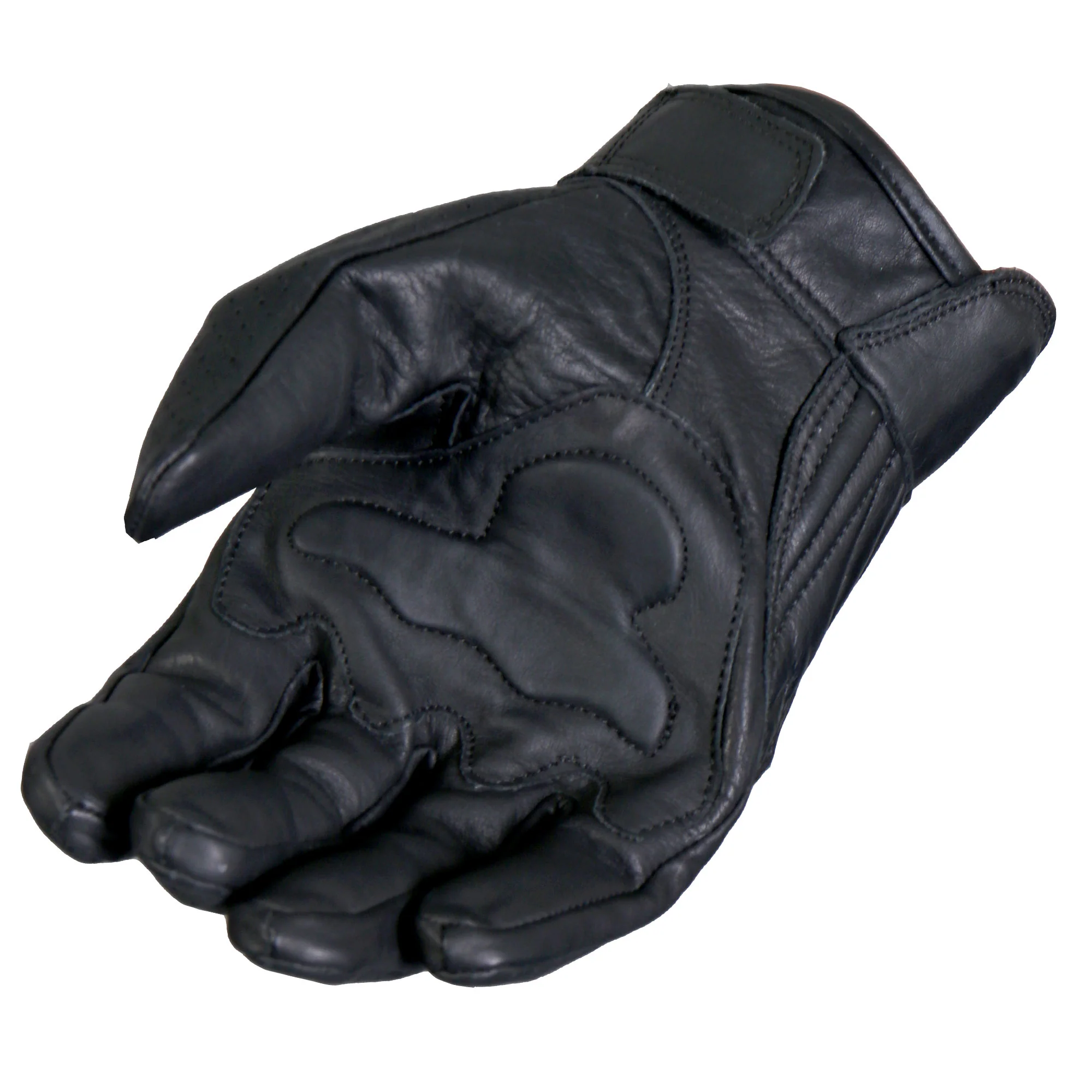 Hot Leathers GVM1023 Premium Leather Vented Knuckle Guard Gloves - Image 2