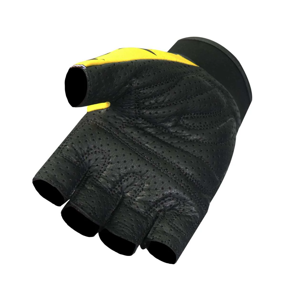 Hot Leathers GVM3011 Leather Don't Tread on Me Fingerless Gloves - Image 2