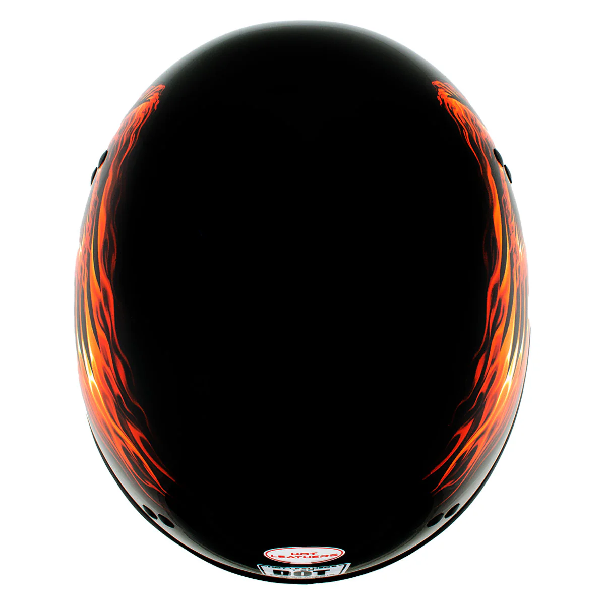 Hot Leathers HLD1006 Black Out Eagle Motorcycle DOT Approved Skull Cap Half Helmet Bikers - Image 5