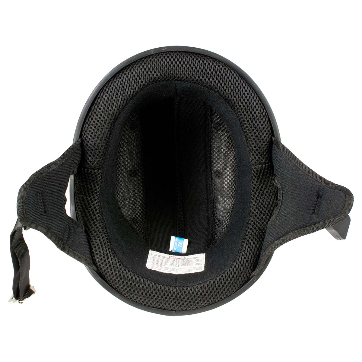 Hot Leathers HLD1007 Black Out Eagle Gloss Black Motorcycle DOT Skull Cap Half Helmet Biker - Image 9