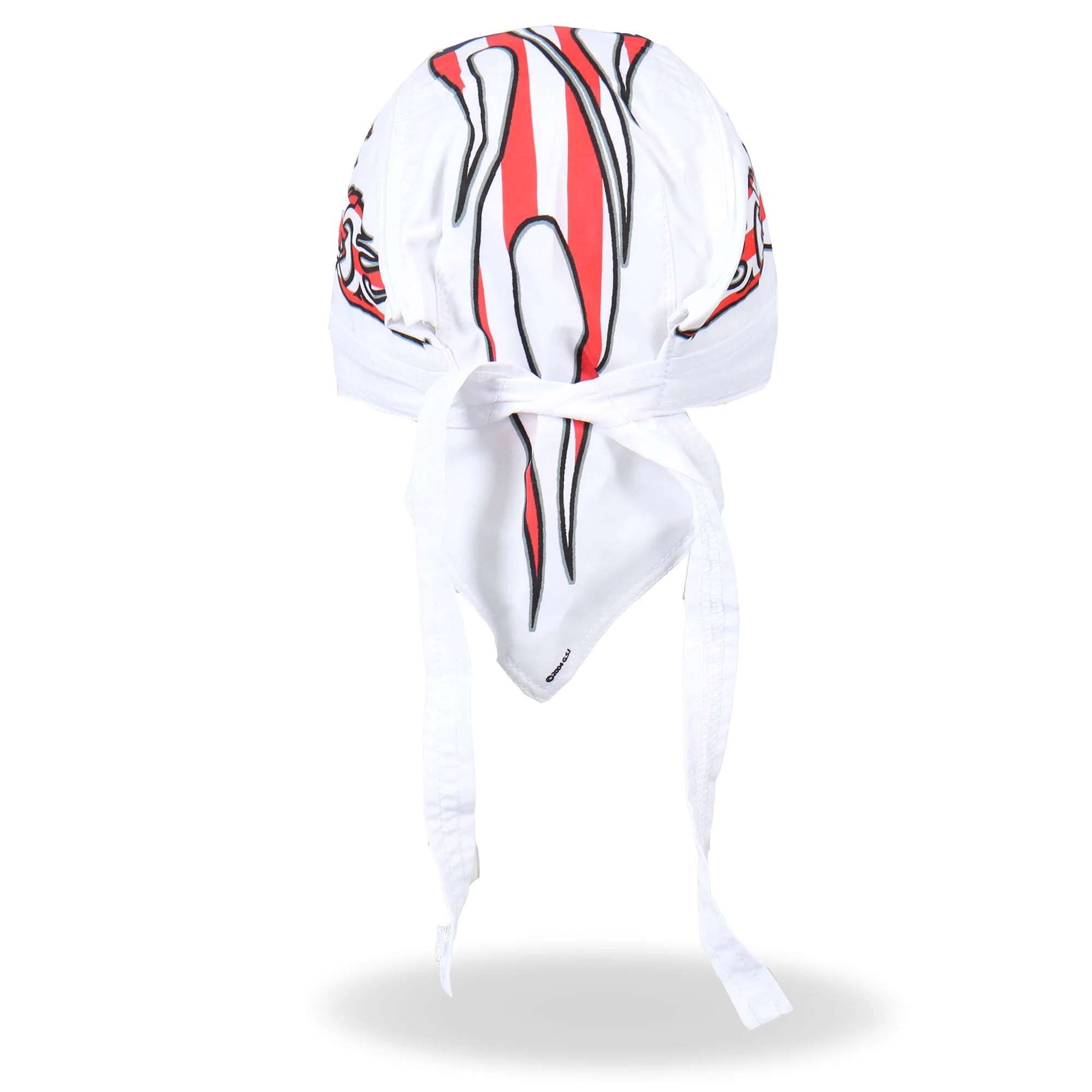 Hot Leathers HWH1043 American Bike Headwrap White - Image 3