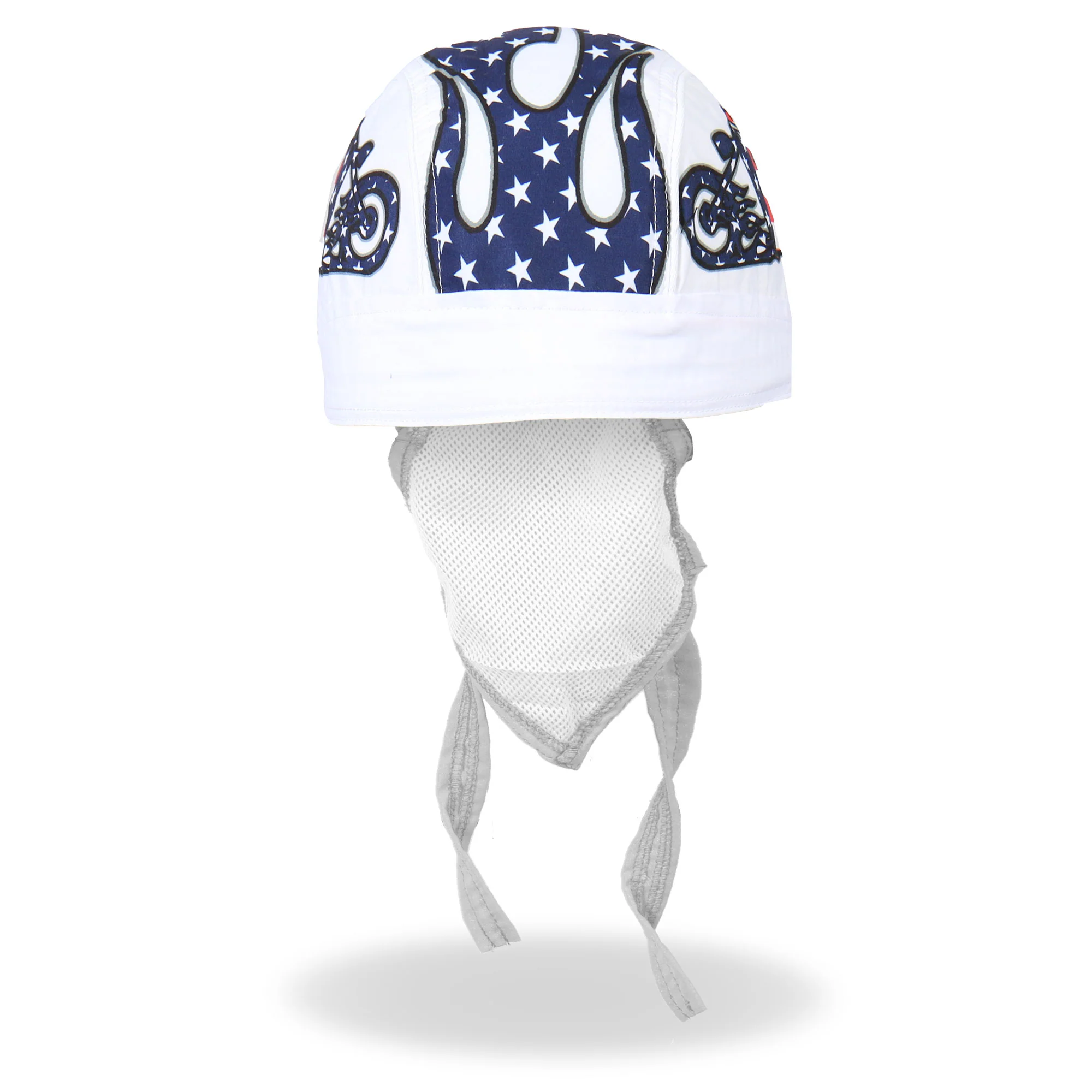 Hot Leathers HWH1043 American Bike Headwrap White - Image 5