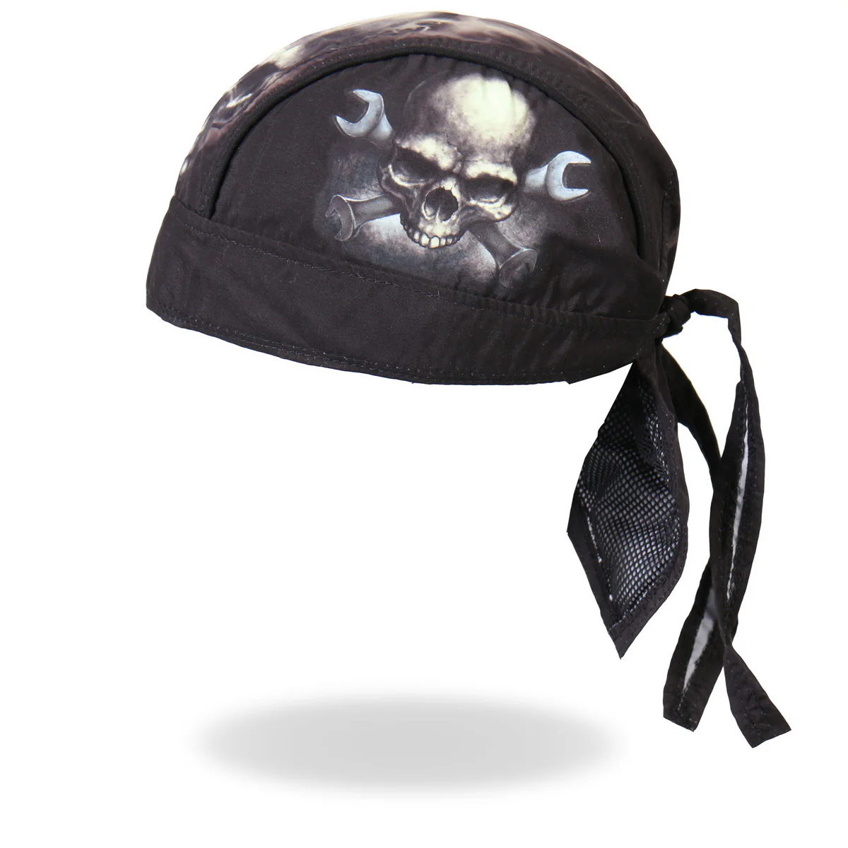 Hot Leathers HWH1054 Skull and Wrench Bones Headwrap - Image 2