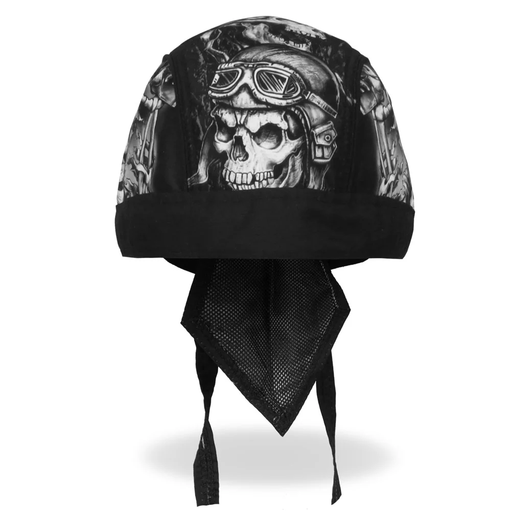 Hot Leathers HWH1093 Smokin Five Skulls Headwrap - Image 2