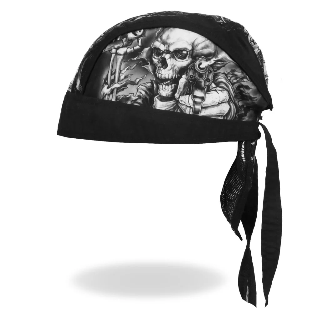 Hot Leathers HWH1093 Smokin Five Skulls Headwrap - Image 5