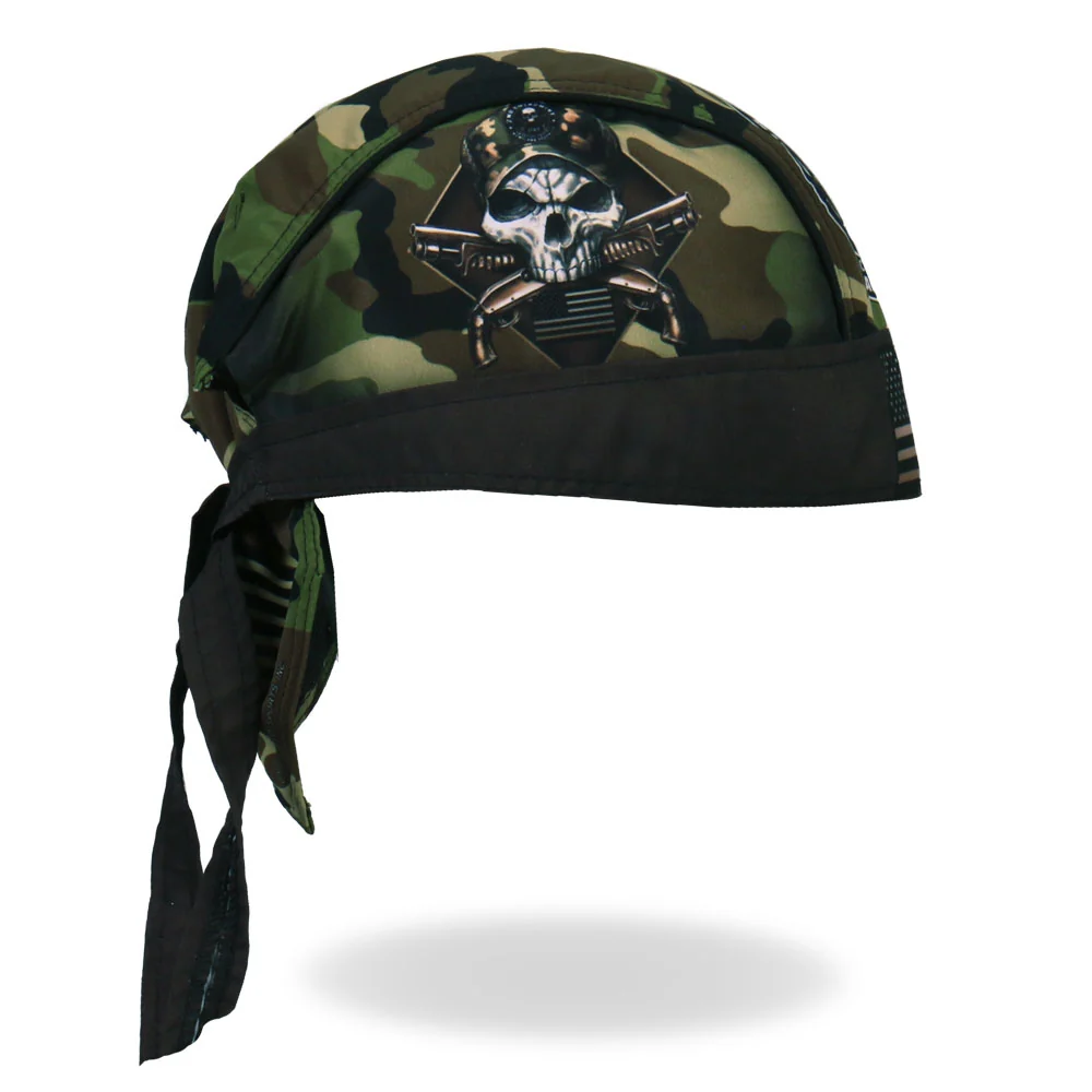 Hot Leathers HWH1094 Camo Skull Headwrap - Image 3