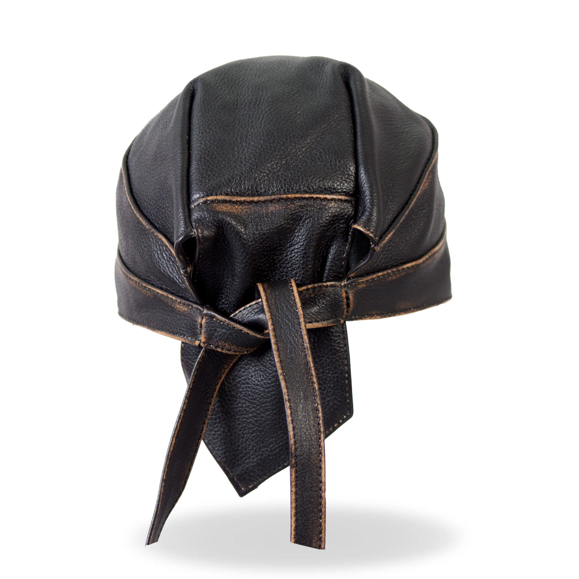 Hot Leathers HWL1008 Brown Rub-Off Seam Leather Headwrap - Image 5