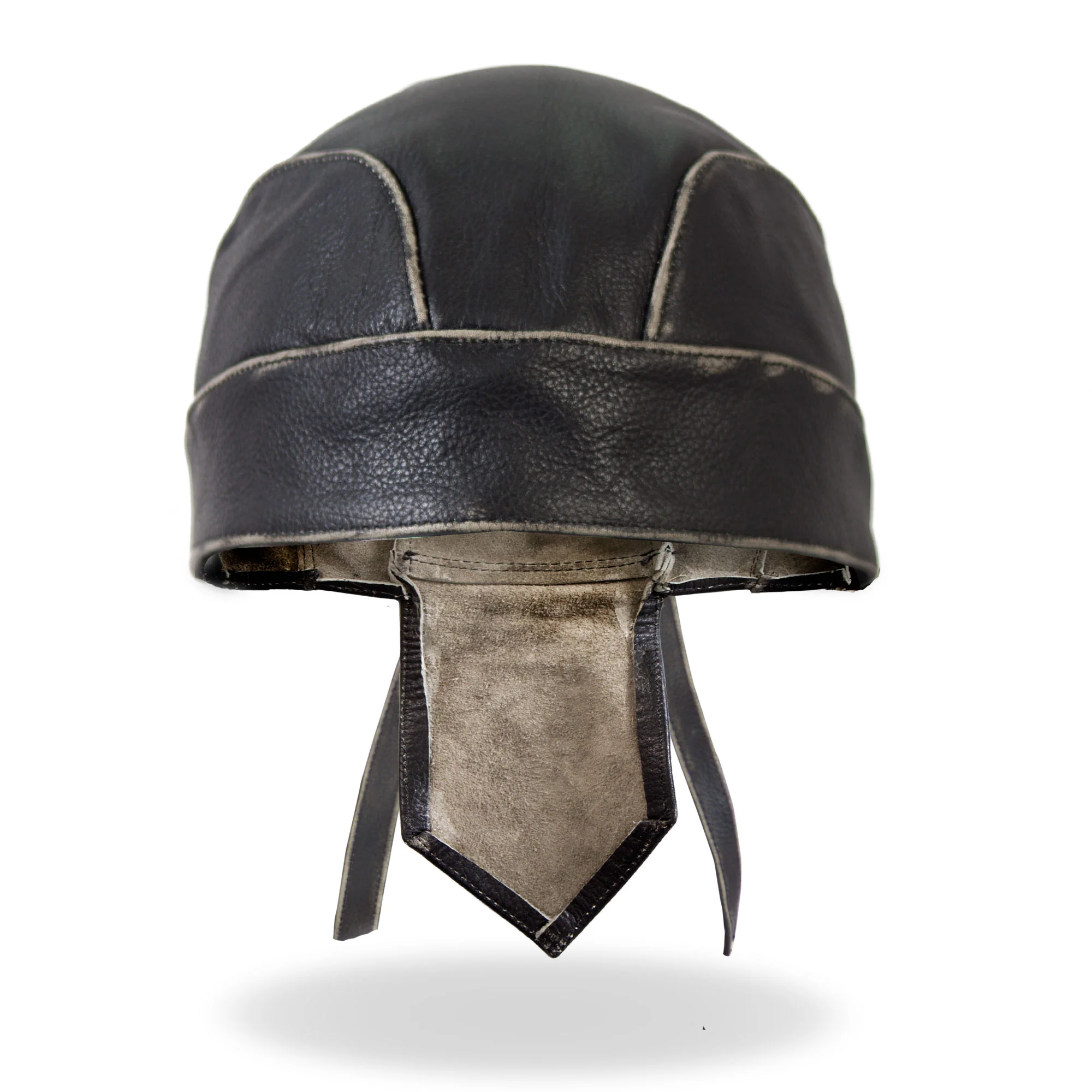 Hot Leathers HWL1009 Grey Rub-Off Seam Leather Headwrap - Image 2