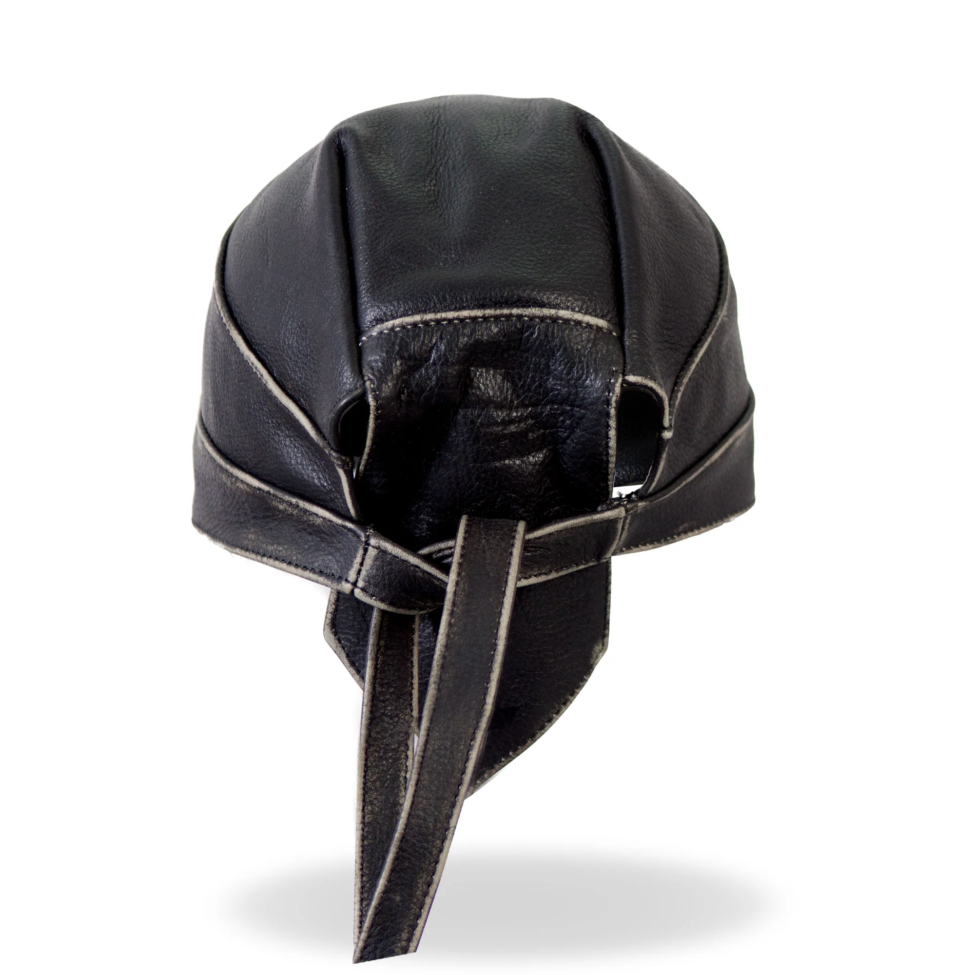 Hot Leathers HWL1009 Grey Rub-Off Seam Leather Headwrap - Image 5