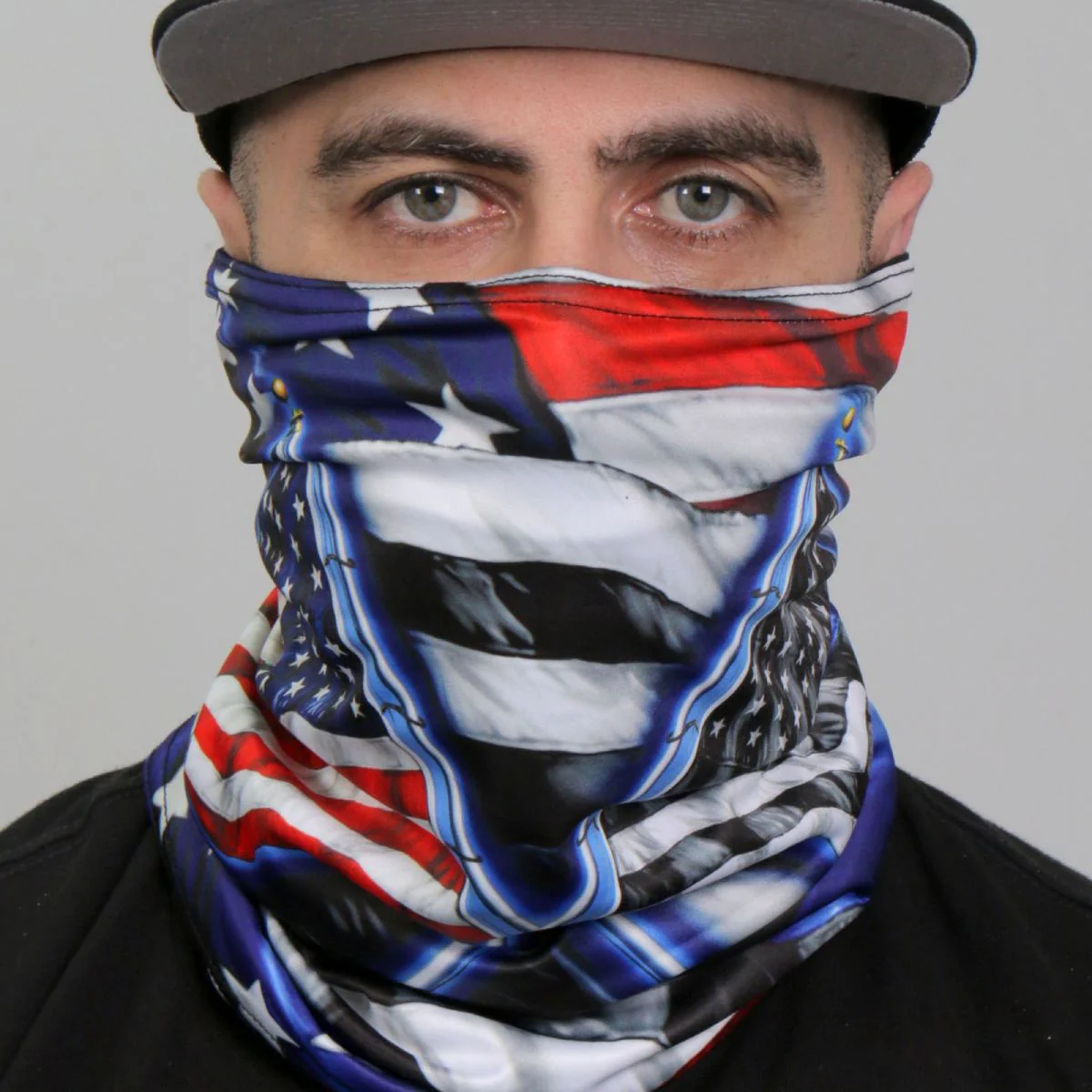 Hot Leathers HWN2031 Blue Line Flag Neck Gaiter - Image 2