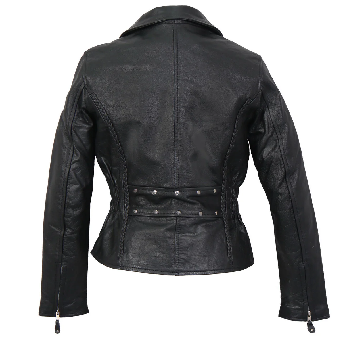 Hot Leathers JKL1009 Ladies Braided Motorcycle Leather Jacket - Image 2