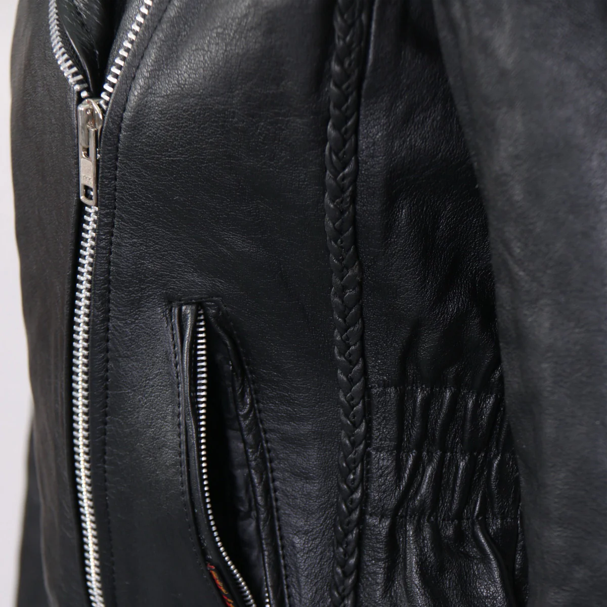 Hot Leathers JKL1009 Ladies Braided Motorcycle Leather Jacket - Image 3