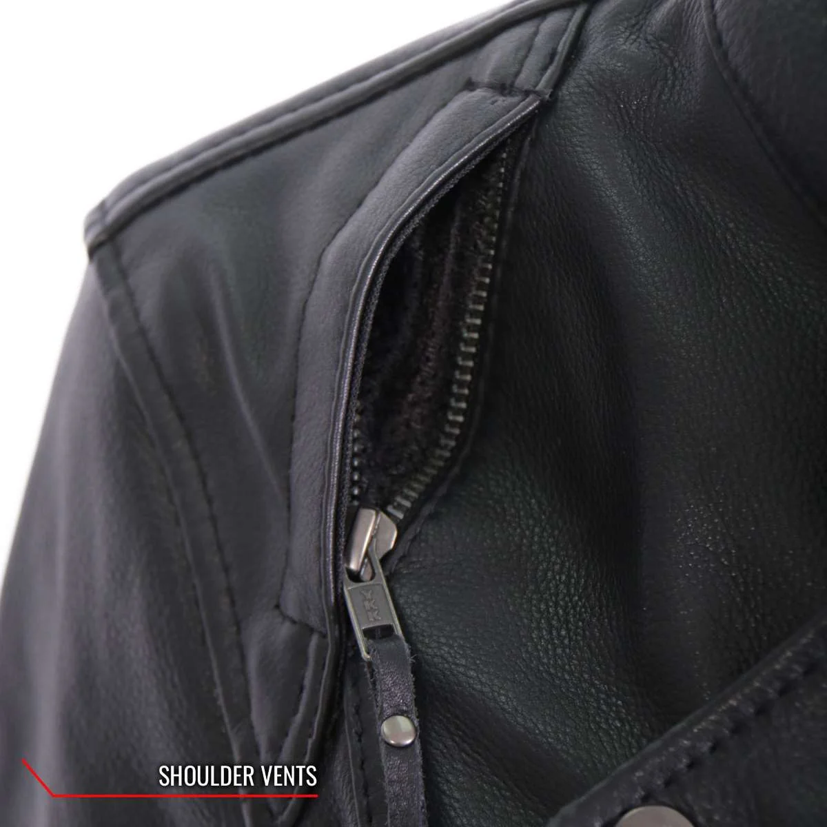 Hot Leathers JKL1032 Ladies Black Leather Jacket with Vented Side Snaps - Image 10