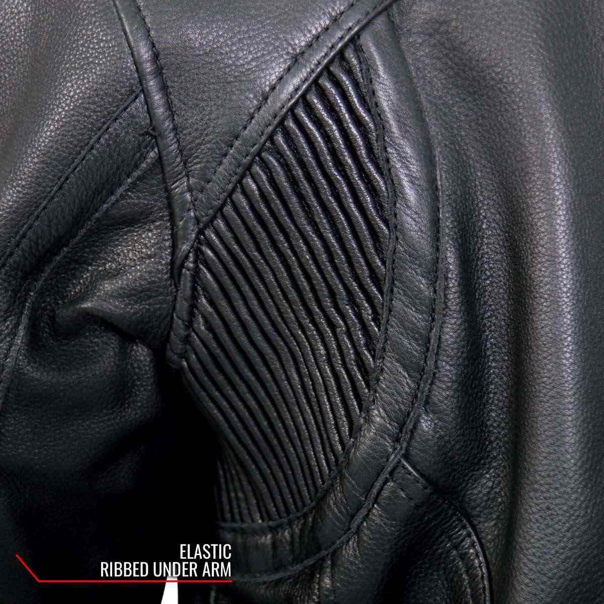 Hot Leathers JKL1032 Ladies Black Leather Jacket with Vented Side Snaps - Image 8