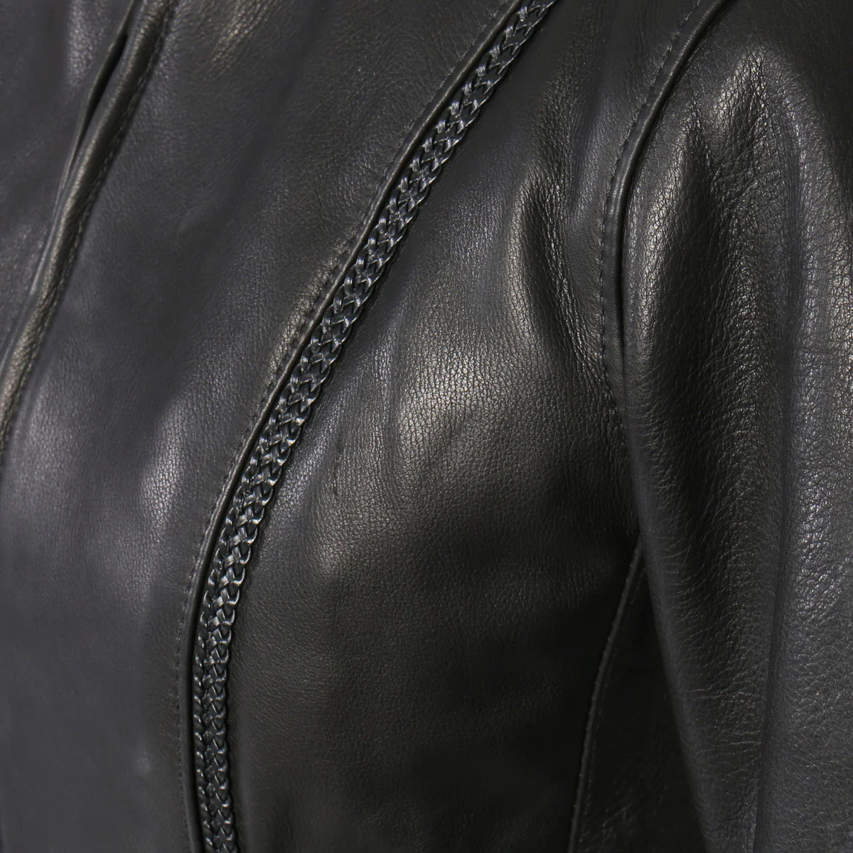 Hot Leathers JKL5002 USA Made Ladies Clean Cut Black Leather Jacket - Image 6