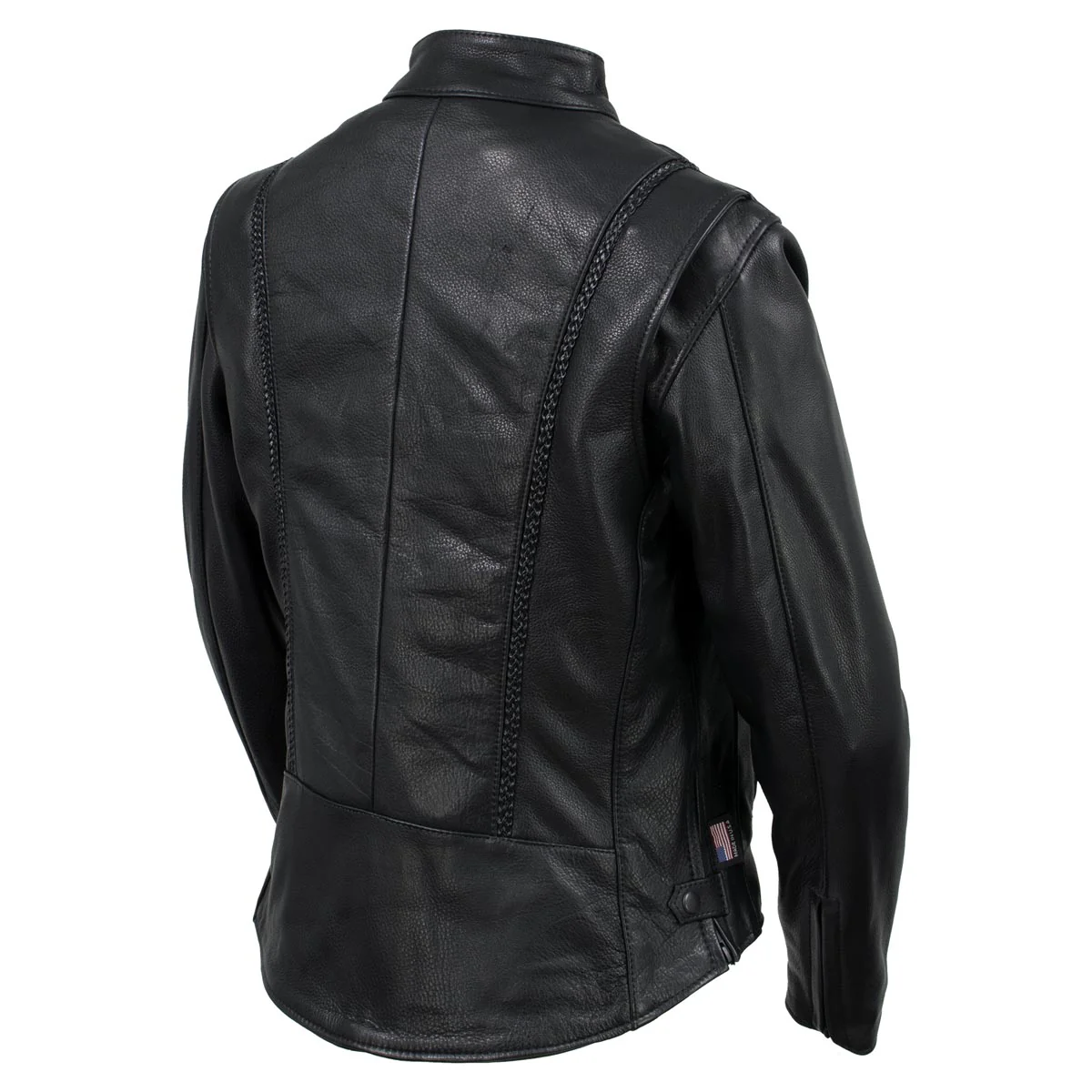 Hot Leathers JKL5002 USA Made Women's 'Pristine' Black Premium Motorcycle Leather Jacket - Image 8