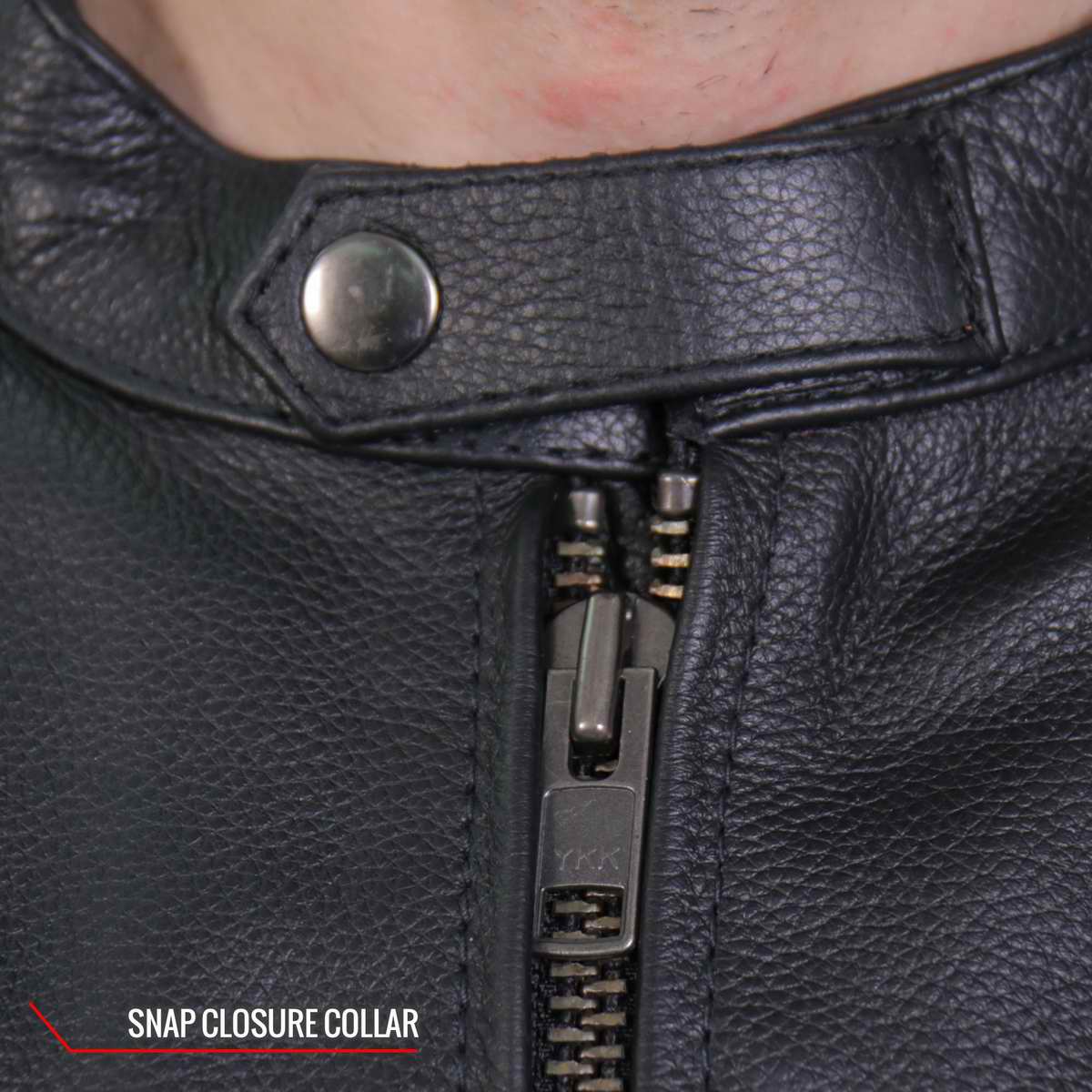 Hot Leathers JKM1027 Men’s Black ‘Carry and Conceal’ Leather Jacket - Image 10