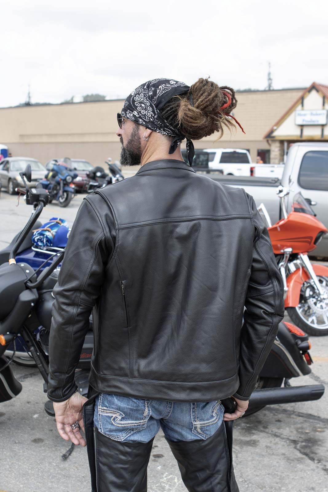 Hot Leathers JKM1028 Men's Black Leather MC Jacket with Zip Out Lining - Image 5