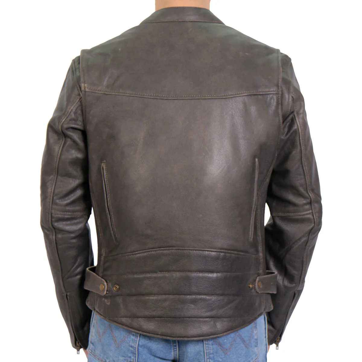 Hot Leathers JKM1029 Men’s Distress Brown ‘Carry and Conceal’ Leather Jacket - Image 2