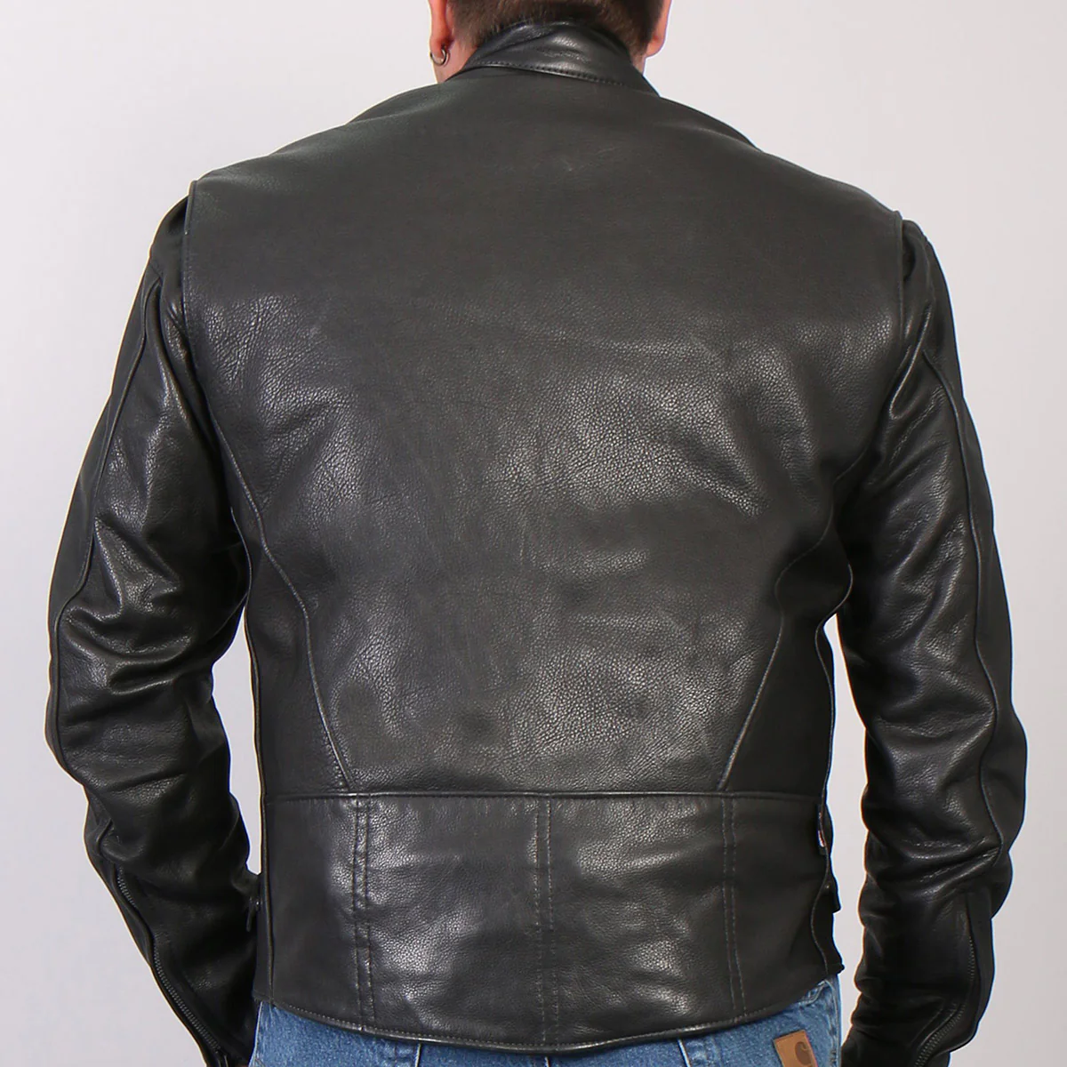 Hot Leathers JKM5001 Men's USA Made Black Premium Leather Racer Jacket - Image 4