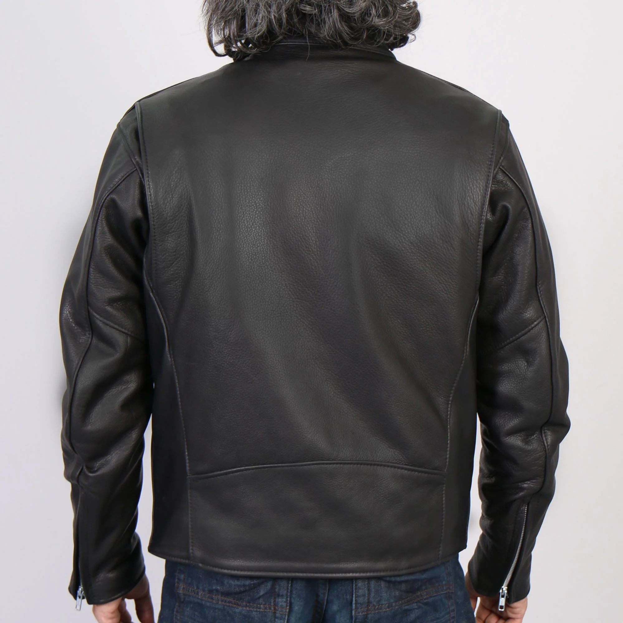 Hot Leathers JKM5006 USA Made Men's Black Leather Motorcycle Jacket - Image 5