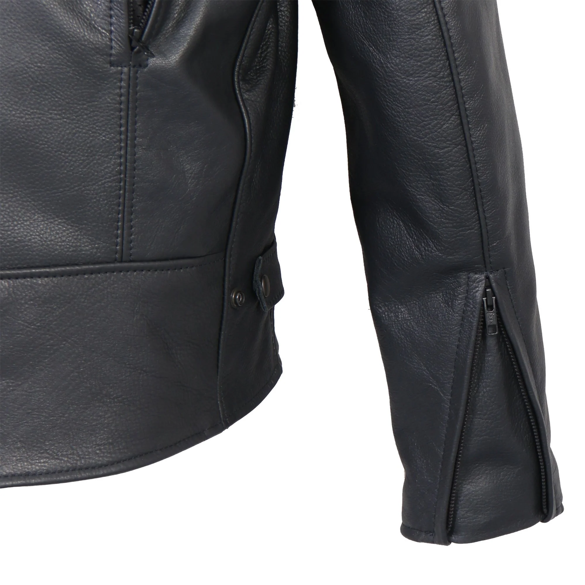 Hot Leathers JKM5008 Men's USA Made Black Premium Leather Vented Motorcycle Jacket - Image 10