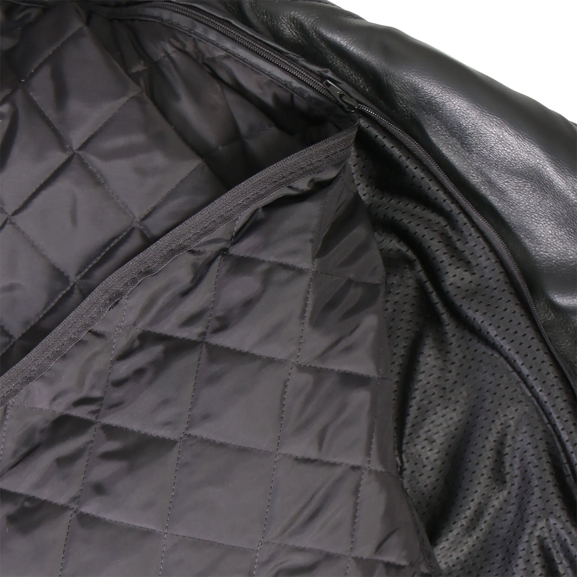 Hot Leathers JKM5008 Men's USA Made Black Premium Leather Vented Motorcycle Jacket - Image 3