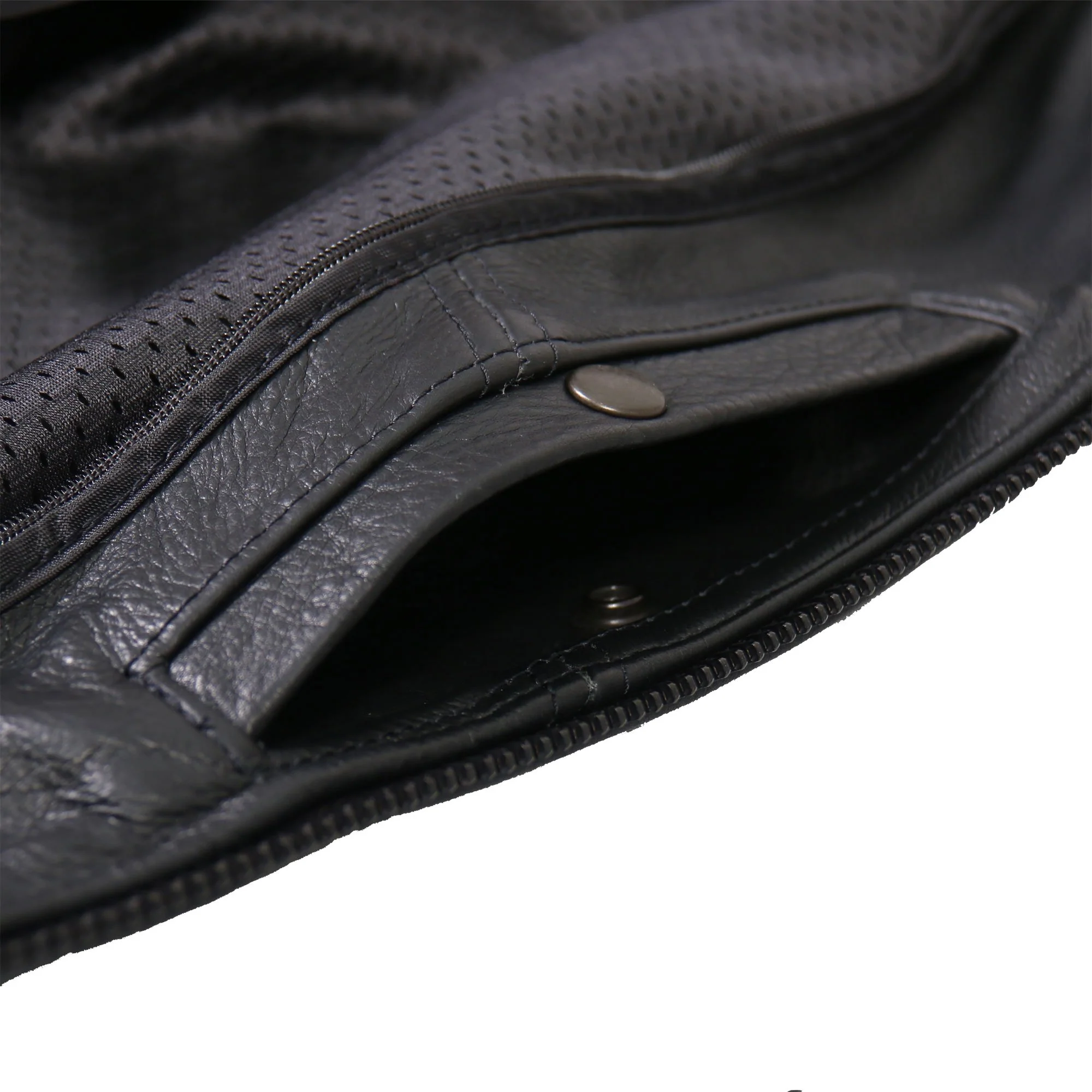 Hot Leathers JKM5008 Men's USA Made Black Premium Leather Vented Motorcycle Jacket - Image 4