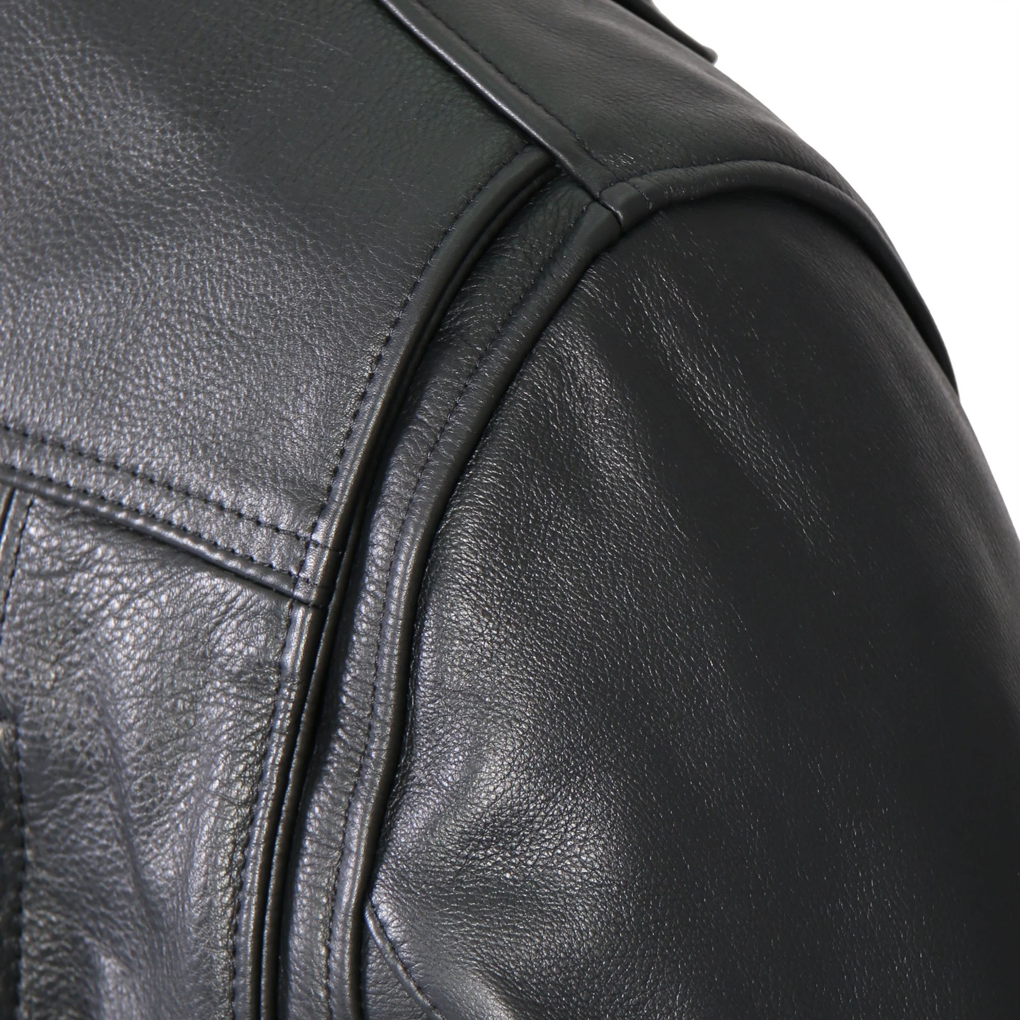 Hot Leathers JKM5008 Men's USA Made Black Premium Leather Vented Motorcycle Jacket - Image 6