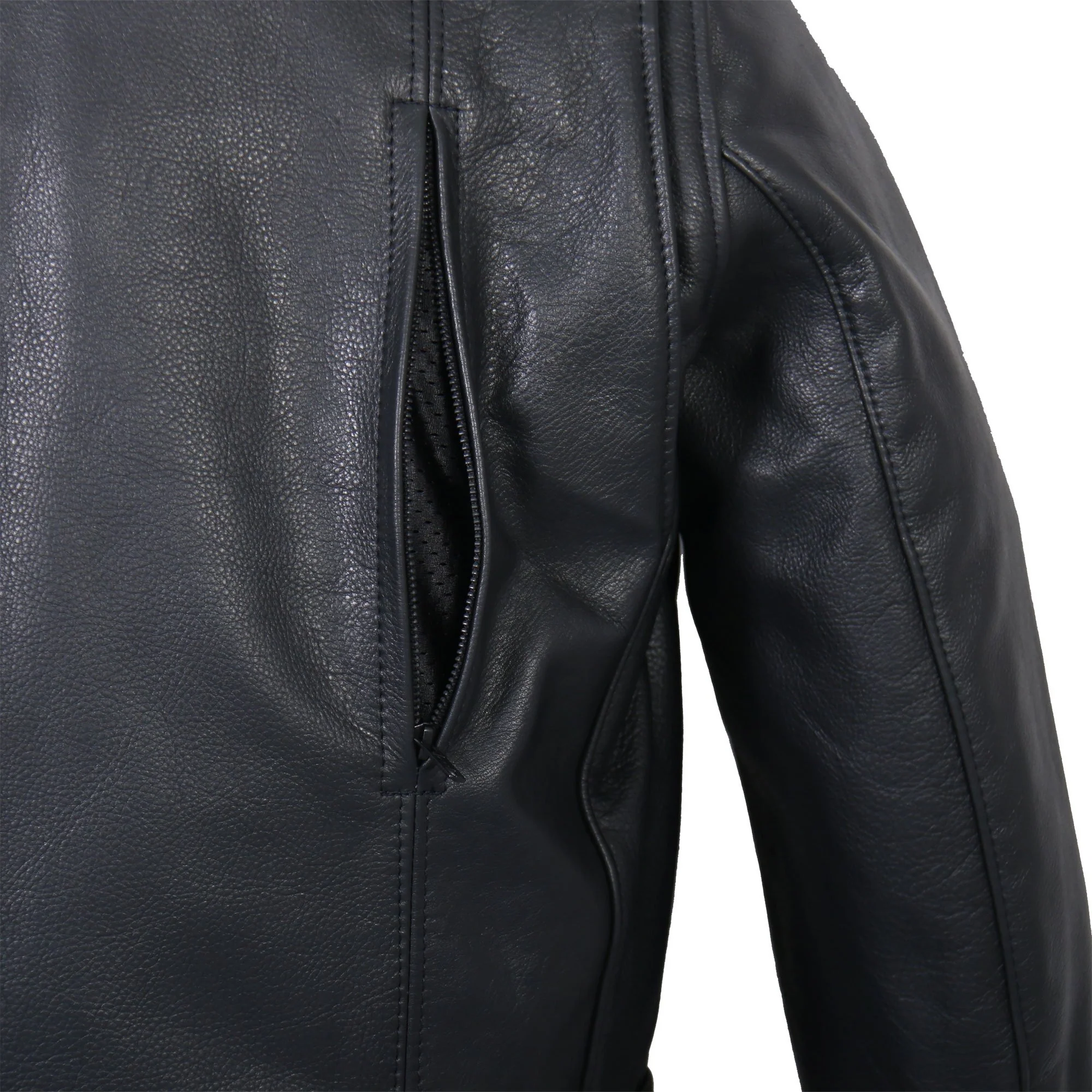 Hot Leathers JKM5008 Men's USA Made Black Premium Leather Vented Motorcycle Jacket - Image 9