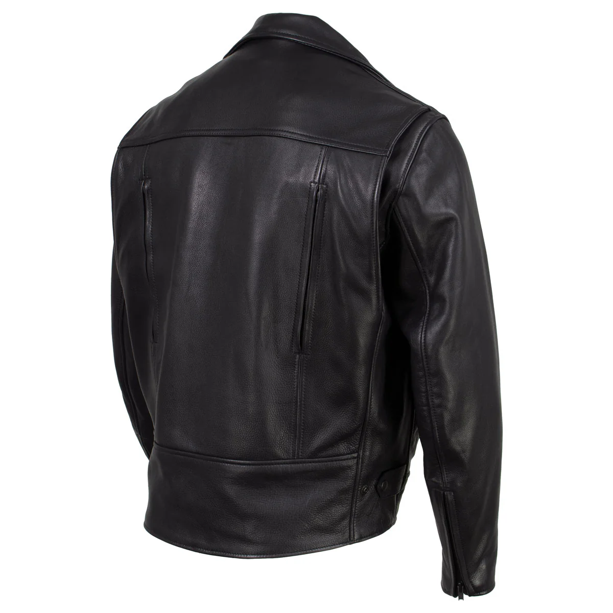 Hot Leathers JKM5008 USA Made Men's 'Revolve' Black Premium Leather Vented Motorcycle Jacket - Image 8