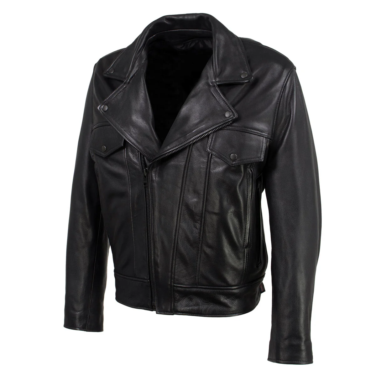 Hot Leathers JKM5008 USA Made Men's 'Revolve' Black Premium Leather Vented Motorcycle Jacket - Image 9