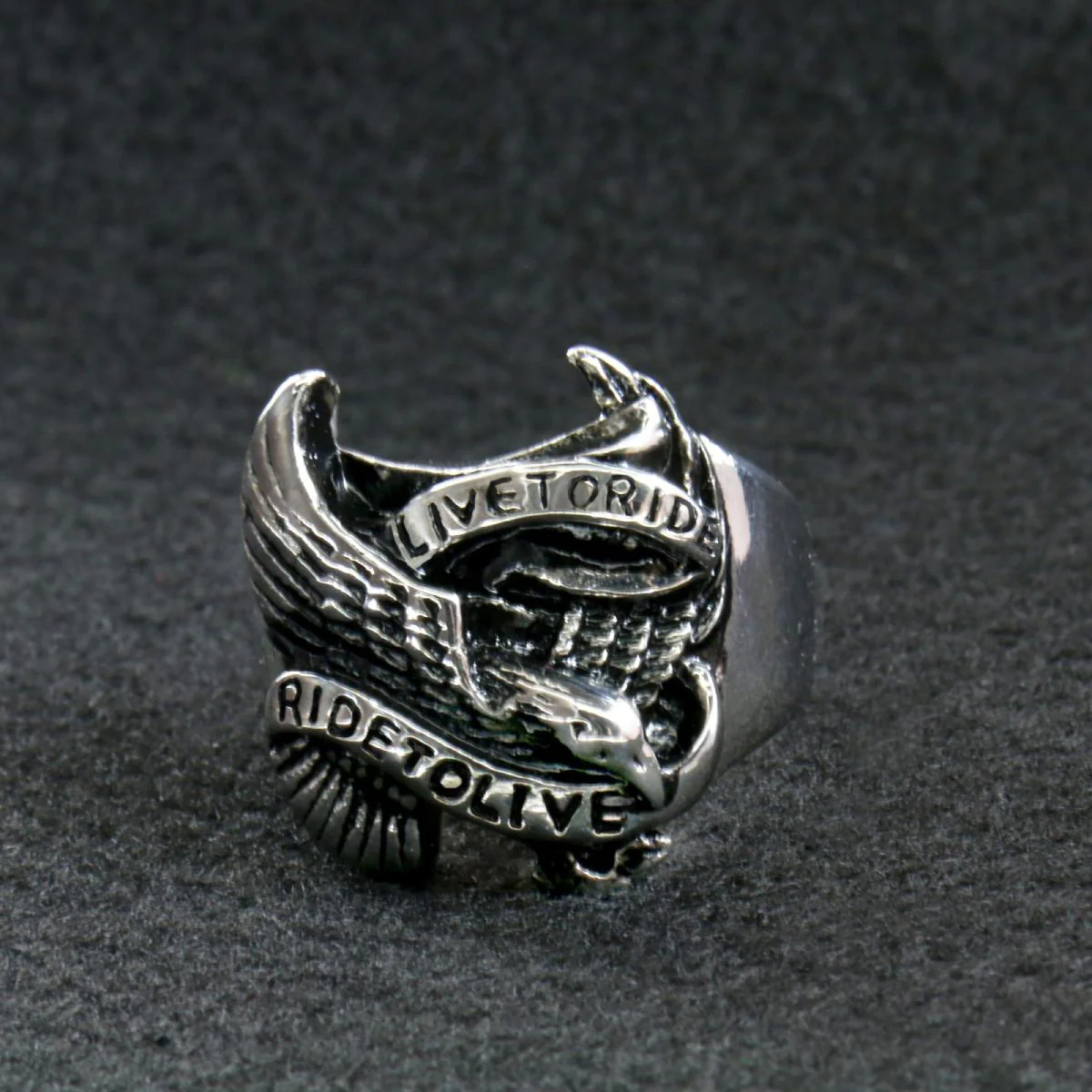 Hot Leathers JWR2110 Men's Live To Ride Ring - Image 2