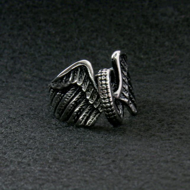 Hot Leathers JWR2113 Men's Wing Wheel Stainless Steel Ring - Image 2