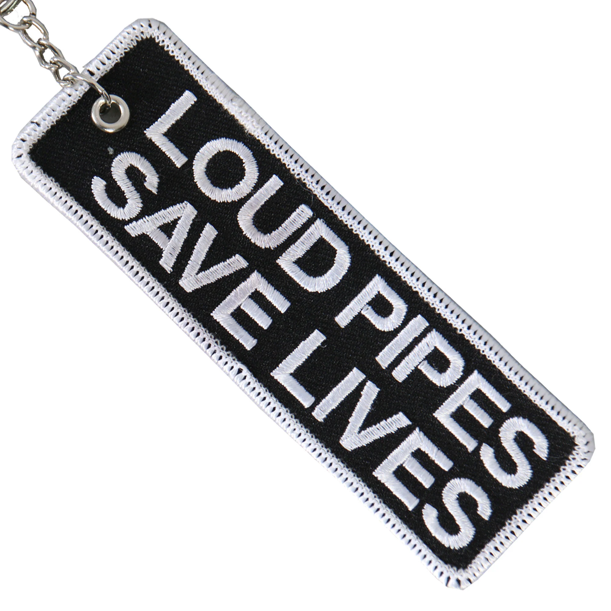 Hot Leathers KCH1001 Loud Pipes Save Lives Embroidered Key Chain - Image 2