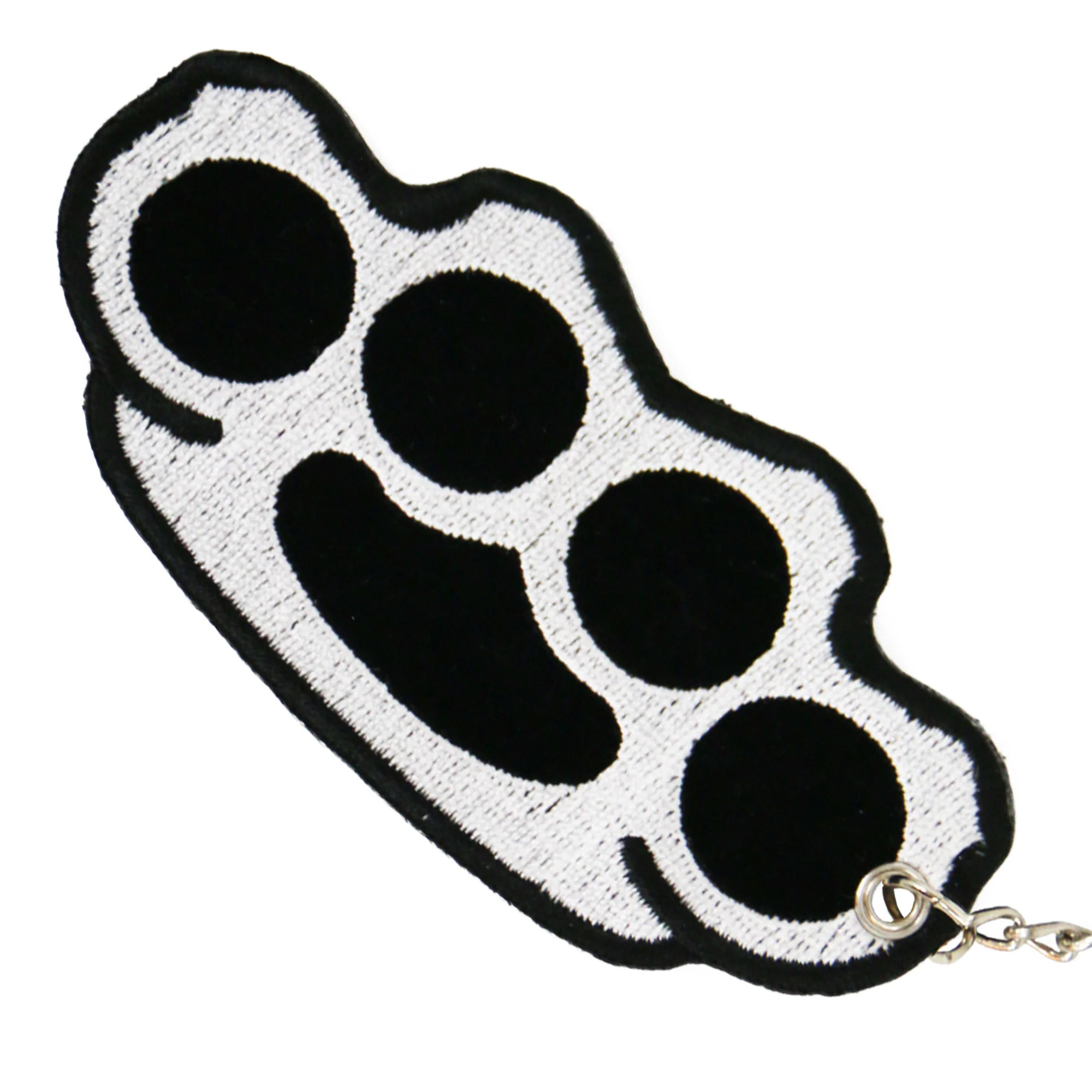 Hot Leathers KCH1029 Brass Knuckles Embroidered Key Chain - Image 2