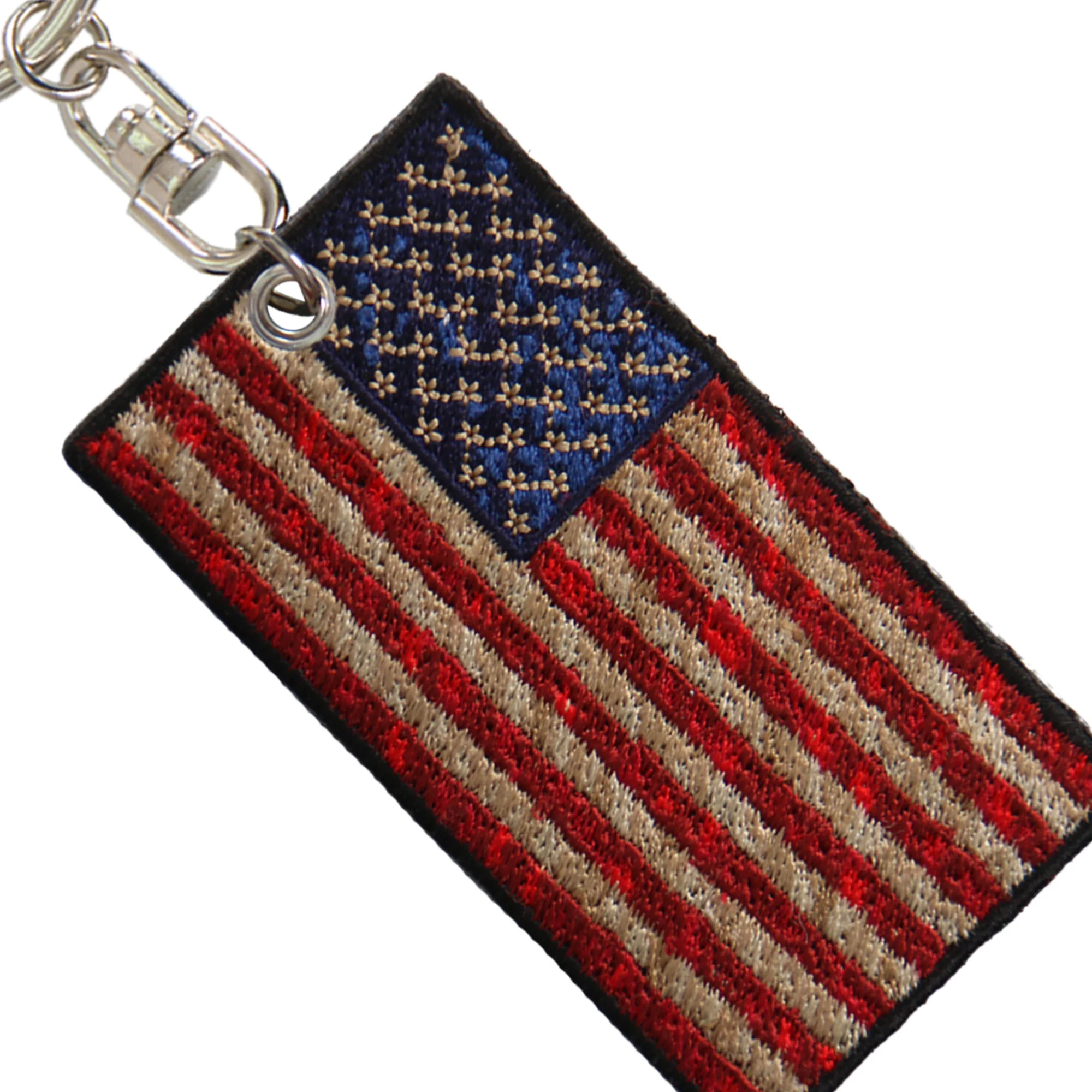 Hot Leathers KCH1072 Key Patch Distressed American Flag - Image 2