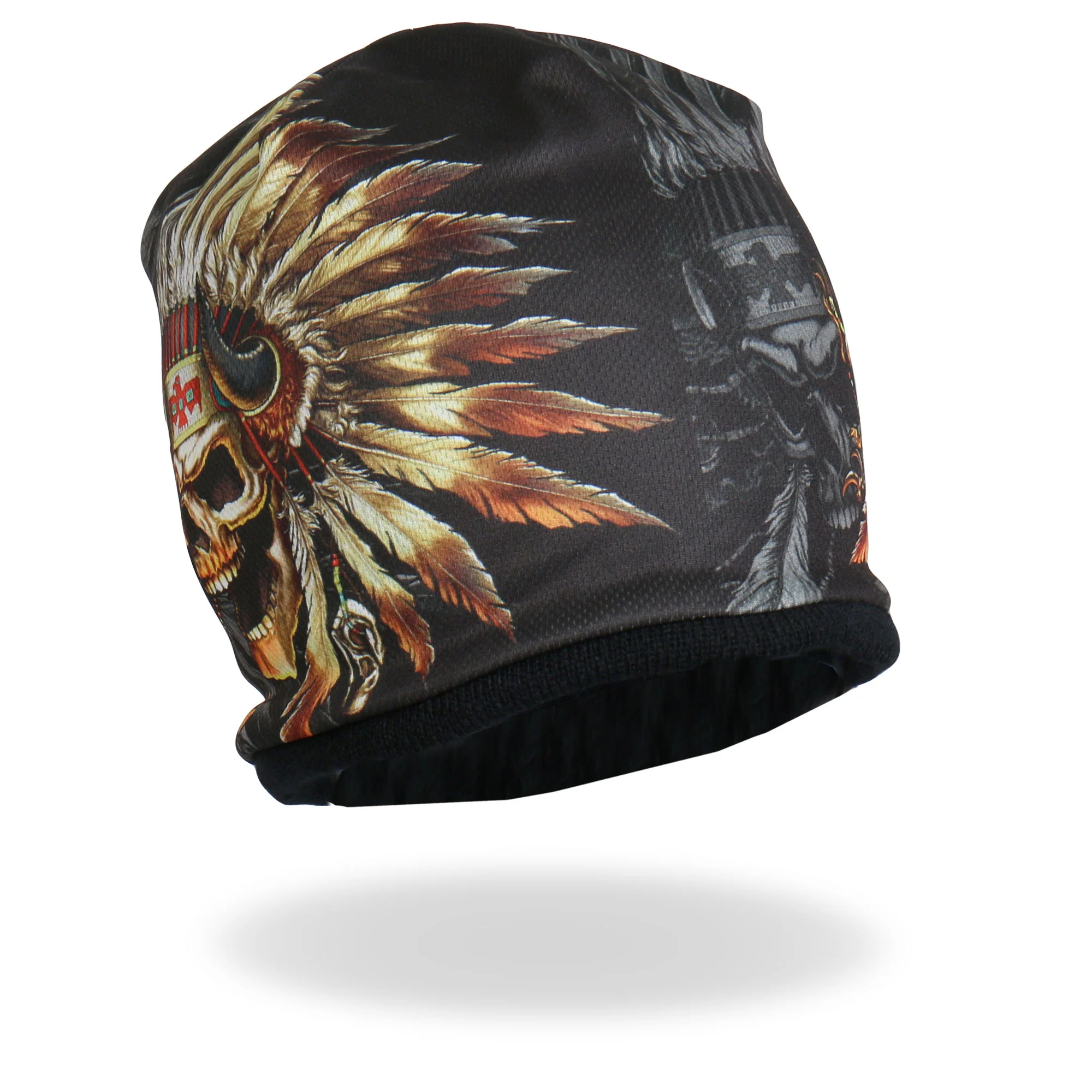 Hot Leathers KHC1024 Sublimated Indian Skull Beanie - Image 6