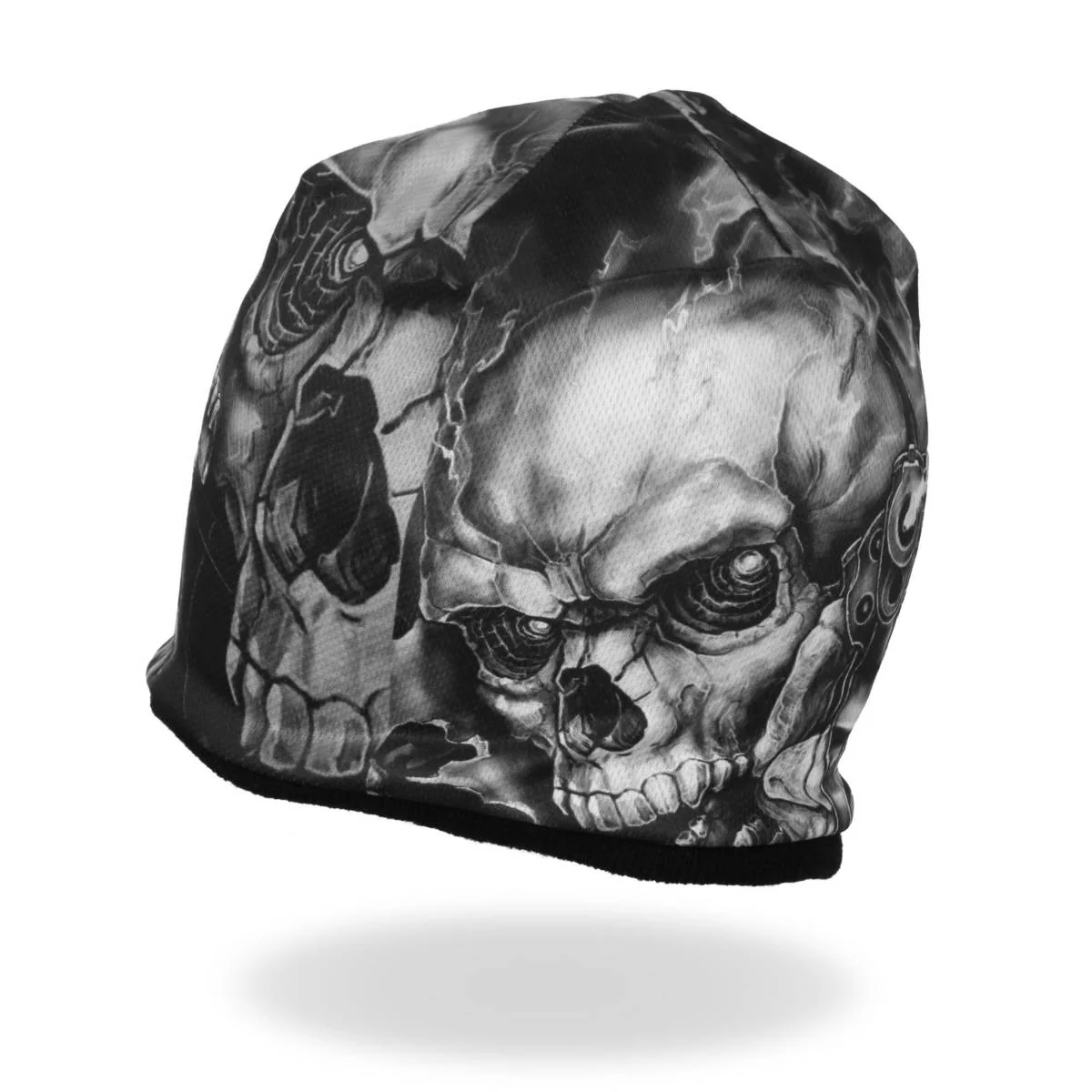 Hot Leathers KHC1037 Smoking Gun Skull Soft Beanie - Image 3