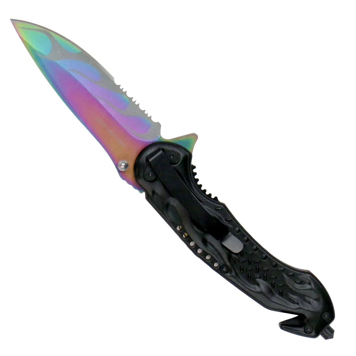 Hot Leathers KNA1133 Silver Flaming Skull 3.5 Inch Knife - Image 3