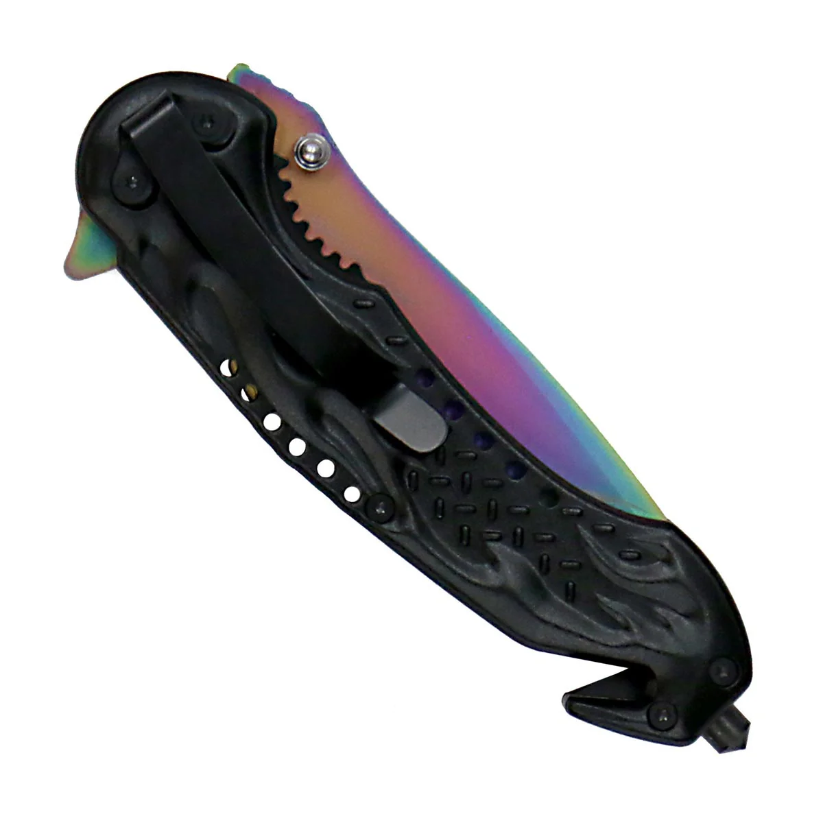 Hot Leathers KNA1133 Silver Flaming Skull 3.5 Inch Knife - Image 4