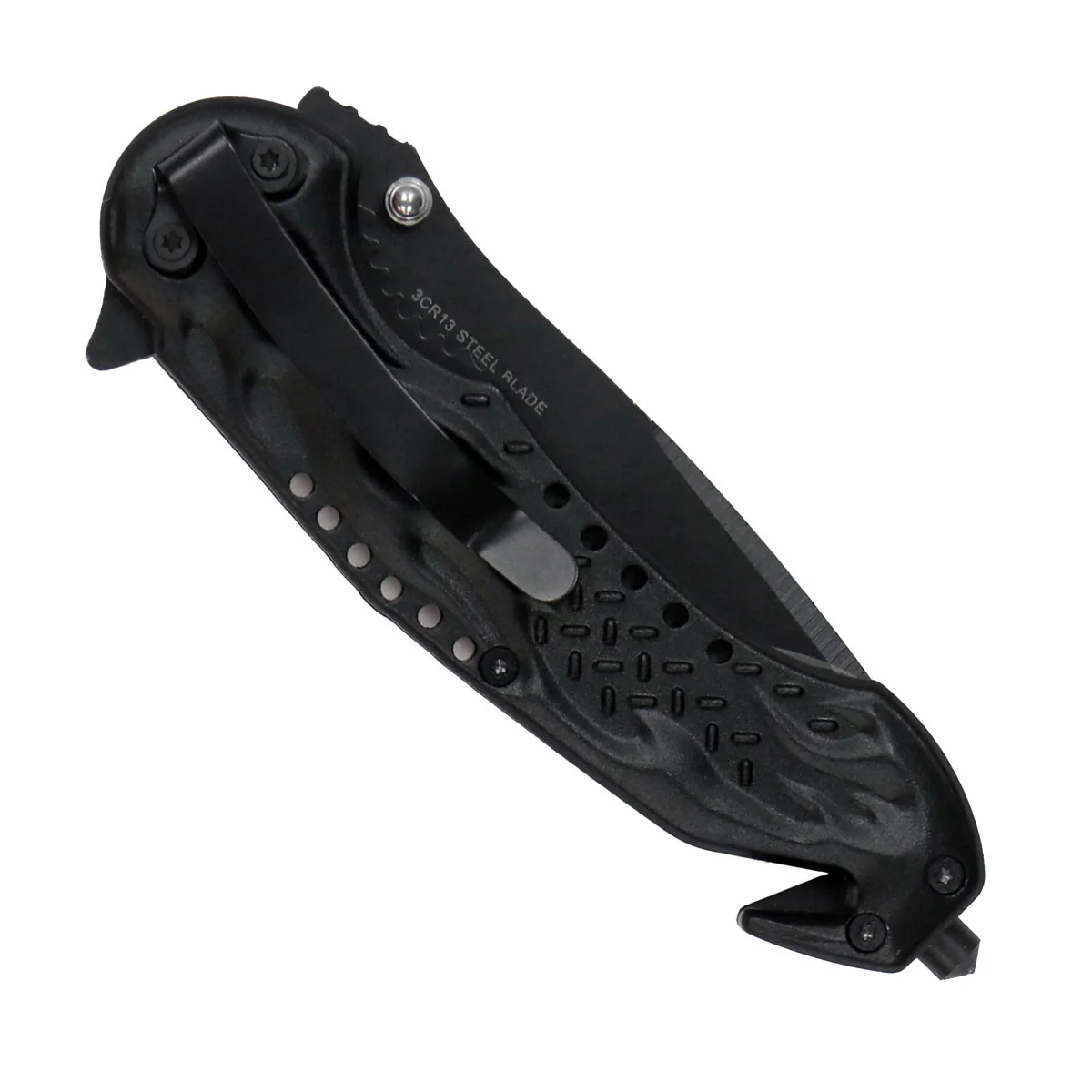 Hot Leathers KNA1134 Gold Flaming Skull 3.5 Folding Knife - Image 4