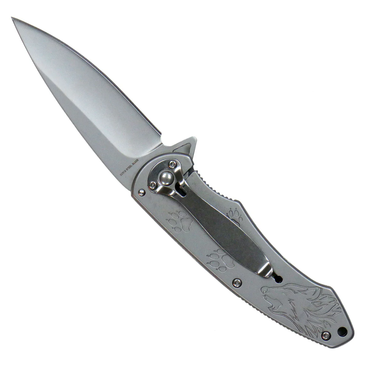 Hot Leathers KNA1135 Wolf Folding 3.5 Inch Knife - Image 3