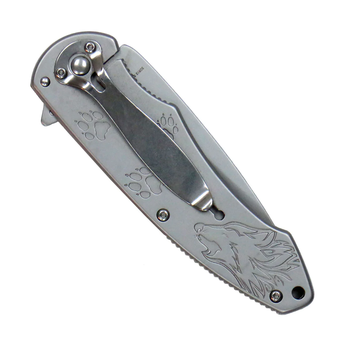 Hot Leathers KNA1135 Wolf Folding 3.5 Inch Knife - Image 4